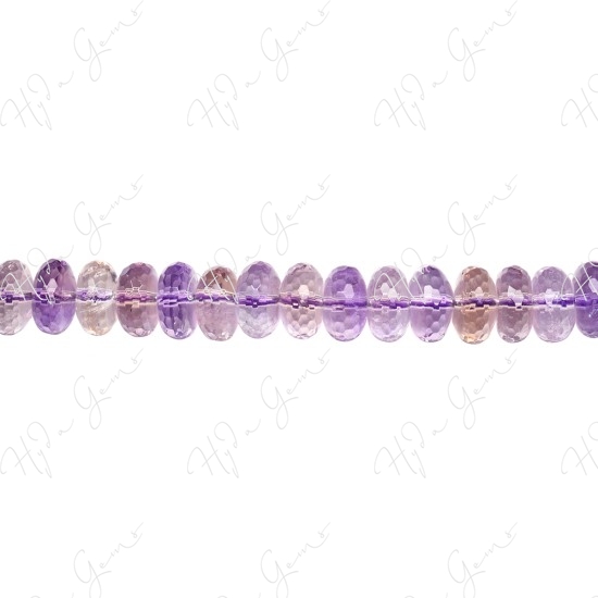 Ametrine Faceted Roundel Beads