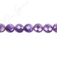 Amethyst Faceted Coin Beads