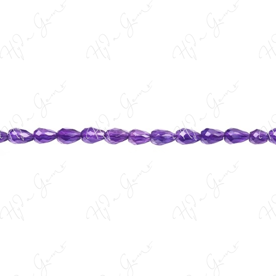 Amethyst Faceted Drop Beads