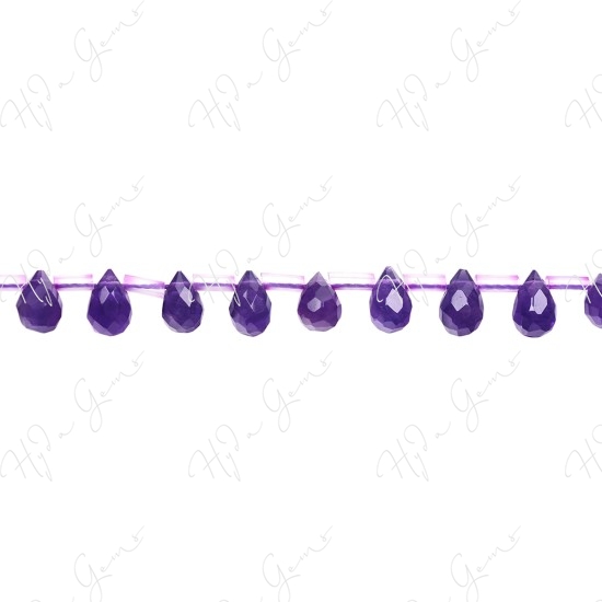 Amethyst Faceted Drop Beads