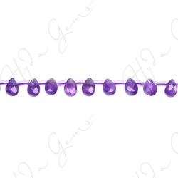 Amethyst Faceted Pear Beads