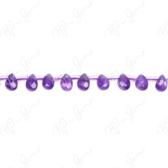 Amethyst Faceted Pear Beads