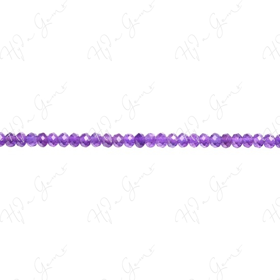 Amethyst Faceted Roundel Beads