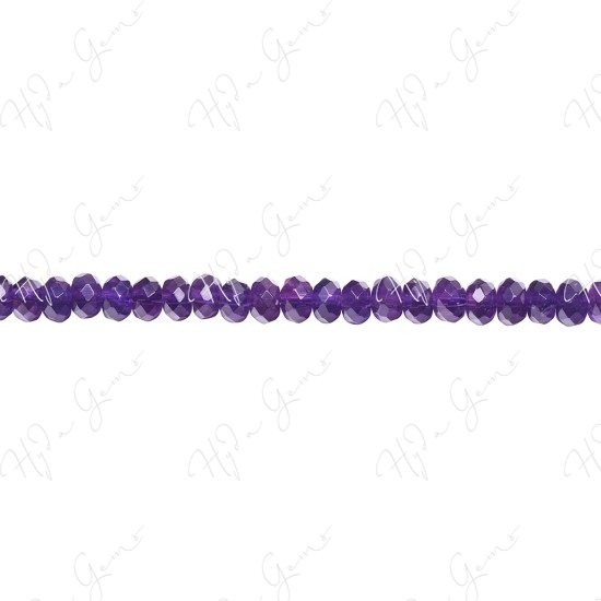 Amethyst Faceted Roundel Beads