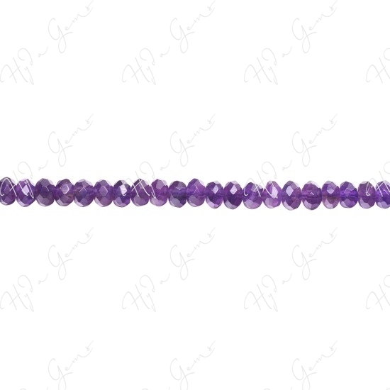 Amethyst Faceted Roundel Beads