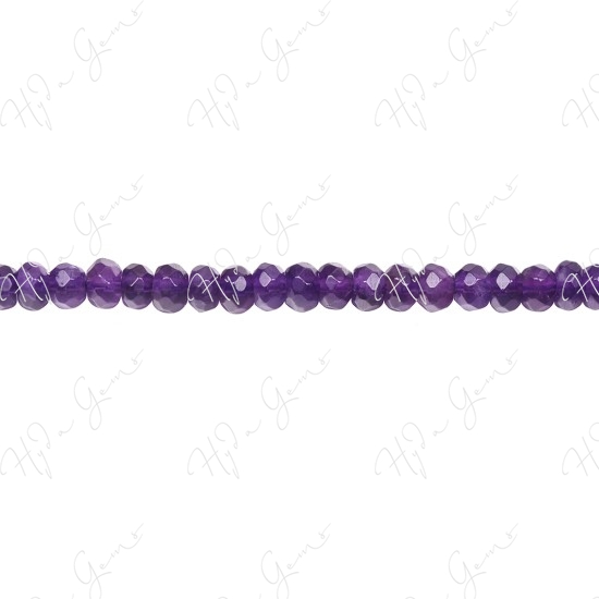 Amethyst Faceted Roundel Beads