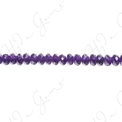 Amethyst Faceted Roundel Beads