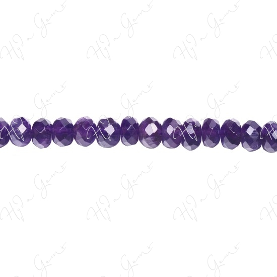 Amethyst Faceted Roundel Beads