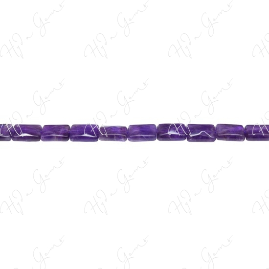 Amethyst Faceted Flat Rectangle Beads