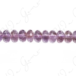 Light Amethyst Faceted Roundel Beads