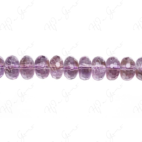 Light Amethyst Faceted Roundel Beads