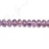 Light Amethyst Faceted Roundel Beads