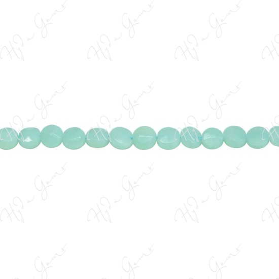 Amazonite Faceted Coin Beads