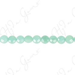 Amazonite Faceted Coin Beads