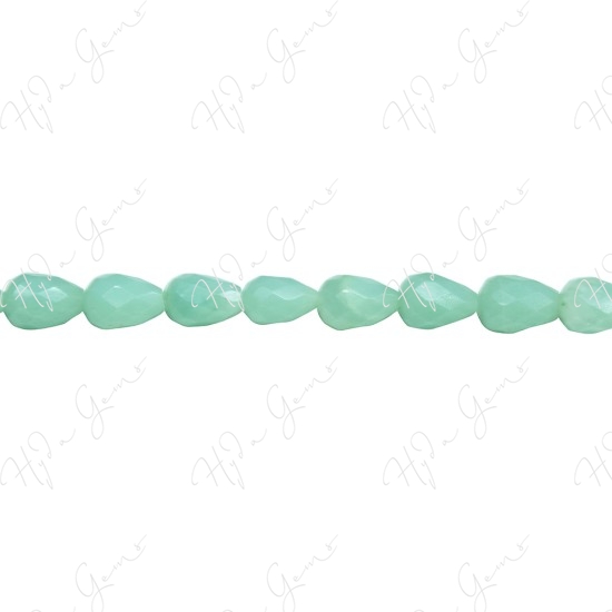 Amazonite Faceted Drop Beads