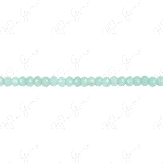 Amazonite Faceted Roundel Beads