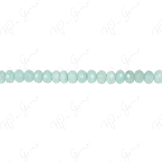 Amazonite Faceted Roundel Beads