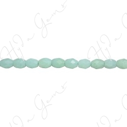 Amazonite Faceted Rice Beads