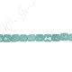 Amazonite Faceted Flat Square Beads