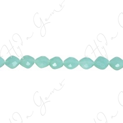 Amazonite Faceted Flat Square Beads