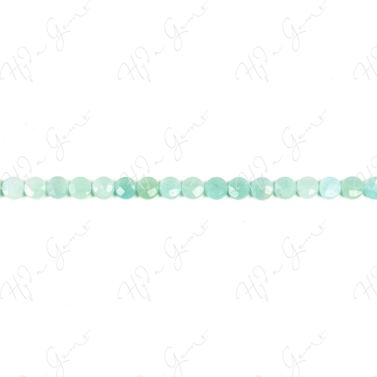 Amazonite Mix Color Faceted Coin Beads