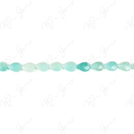 Amazonite Mix Color Faceted Pear Beads