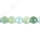 Aquamarine Multi-Color Faceted Coin Beads