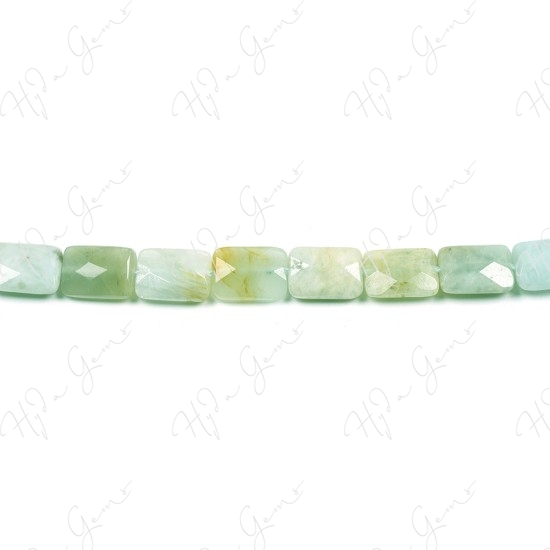 Aquamarine Multi-Color Faceted Flat Rectangle Beads