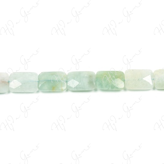 Aquamarine Multi-Color Faceted Flat Rectangle Beads