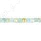 Aquamarine Multi-Color Faceted Flat Square Beads