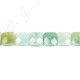 Aquamarine Multi-Color Faceted Flat Square Beads