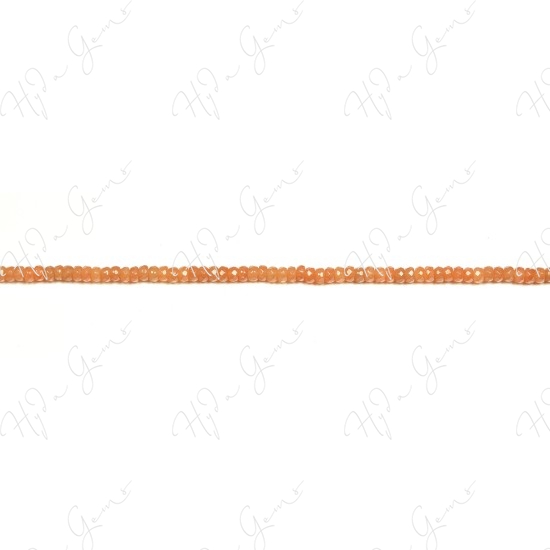 Red Aventurine Faceted Roundel Beads