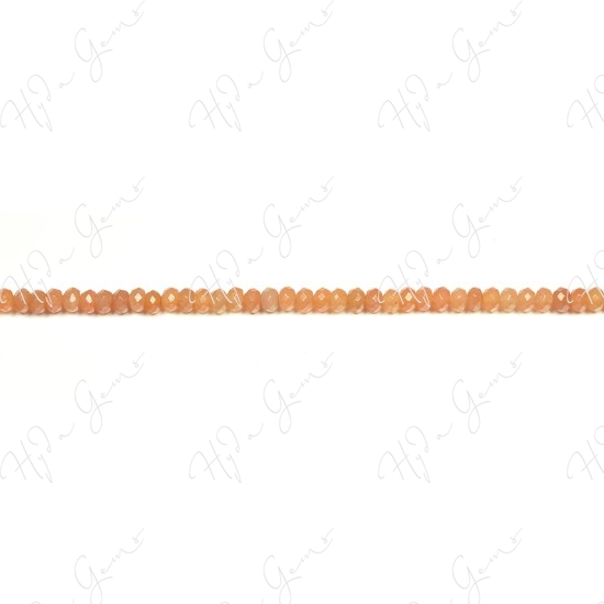 Red Aventurine Faceted Roundel Beads