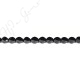 Black Agate Faceted 4-Face Oval Beads