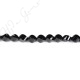 Black Agate Faceted 4-Face Oval Beads