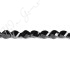 Black Agate Faceted 4-Face Oval Beads