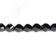 Black Agate Faceted 4-Face Oval Beads