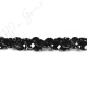 Black Agate Faceted Coin Beads