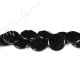 Black Agate Faceted Coin Beads