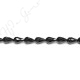 Black Agate Faceted Drop Beads