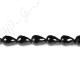 Black Agate Faceted Drop Beads