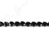 Black Agate Faceted Heart Beads