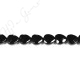 Black Agate Faceted Heart Beads