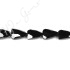 Black Agate Faceted Flat Ladder Beads