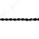 Black Agate Faceted Flat Oval Beads