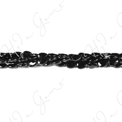 Black Agate Faceted Pear Beads