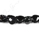 Black Agate Faceted Pear Beads