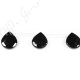 Black Agate Faceted Pear Beads