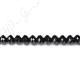 Black Agate Faceted Roundel Beads