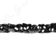 Black Agate Faceted Flat Square Beads